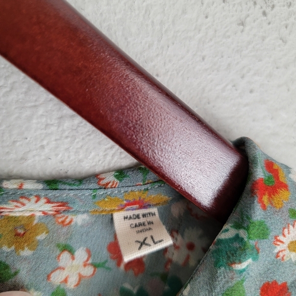 Doen Selma Top in Sarcelle Tasha Garden size XL NWT - Picture 7 of 11